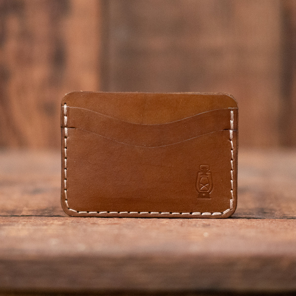 Drover Card Wallet in Walnut by Dark Forest