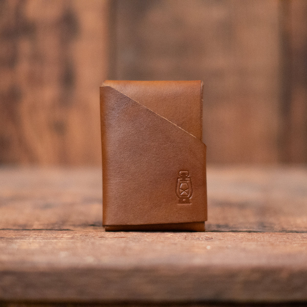 Edwin stitch-less Wallet in walnut by Dark Forest