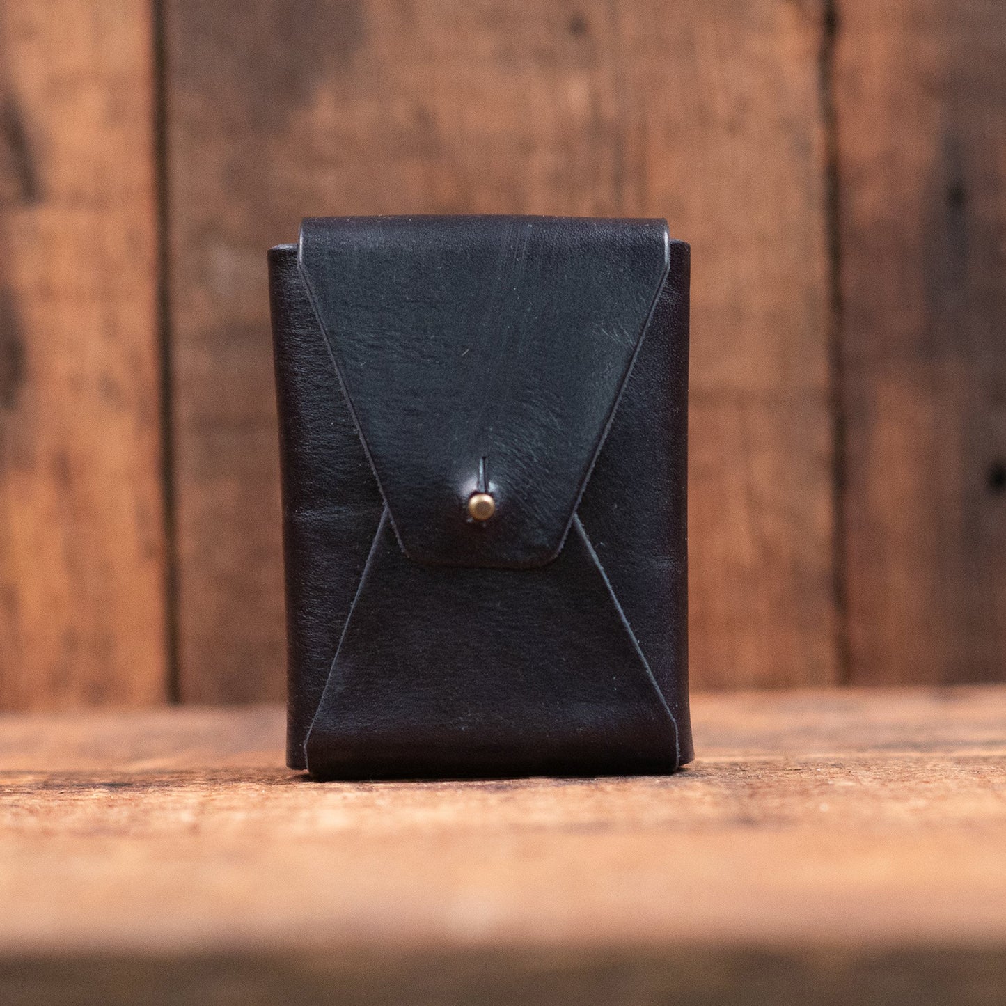 Leather Playing Card Case in black leather by Dark Forest