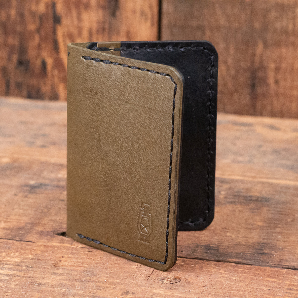 Two- Ton Rangeland Wallet in Black/Olive by Dark Forest