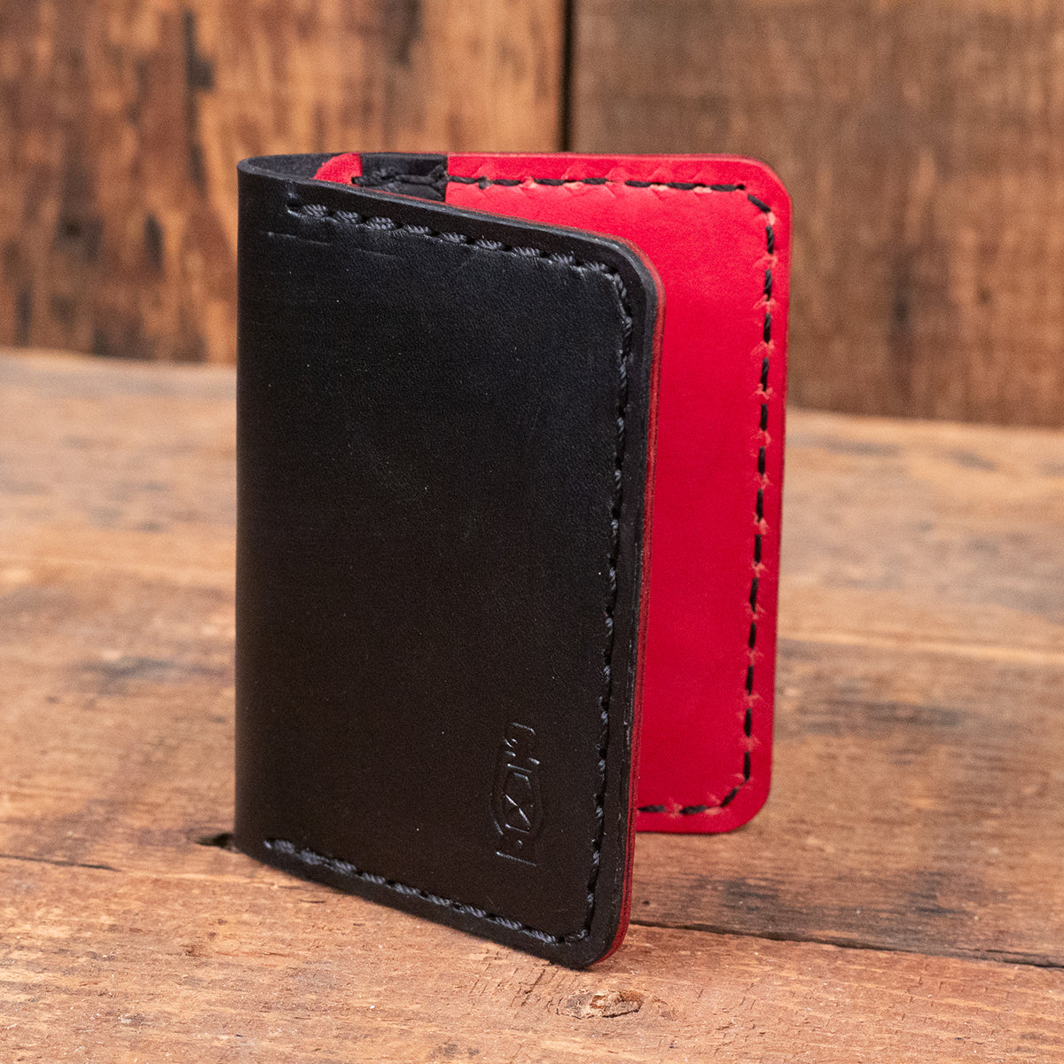Two- Ton Rangeland Wallet in Black/Red by Dark Forest