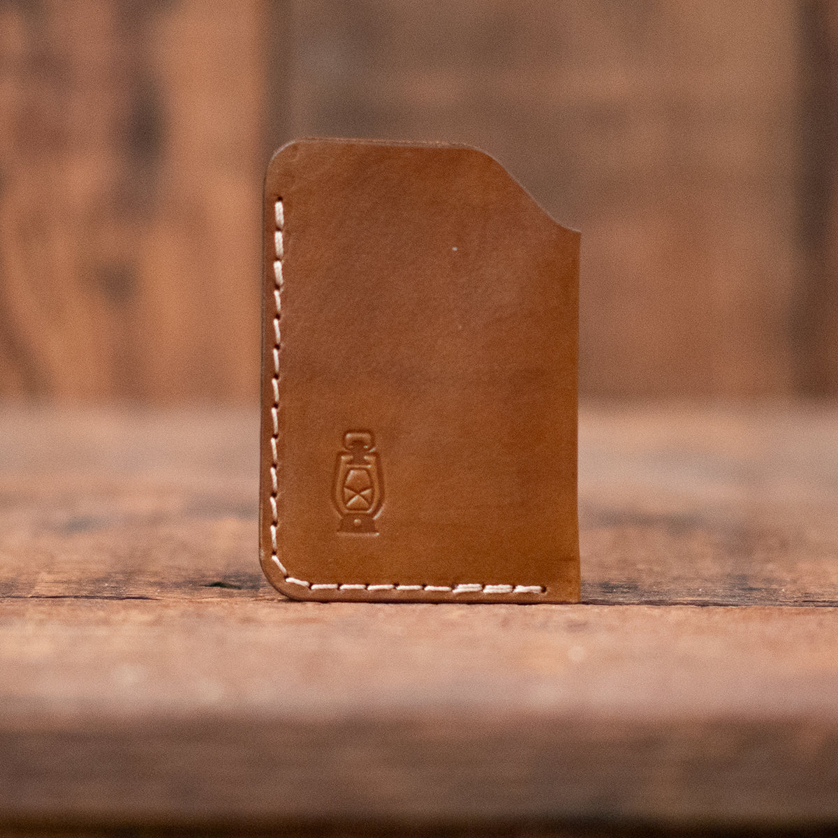 Rustler Mini card wallet in walnut by Dark Forest