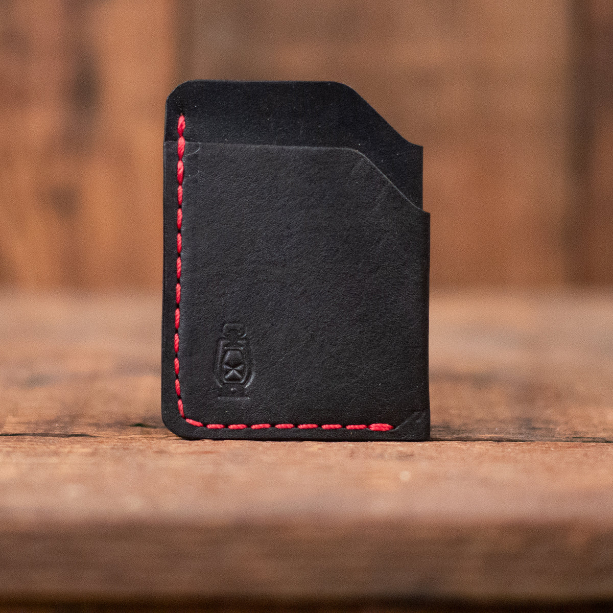 Rustler Card wallet in black/red by Dark Forest