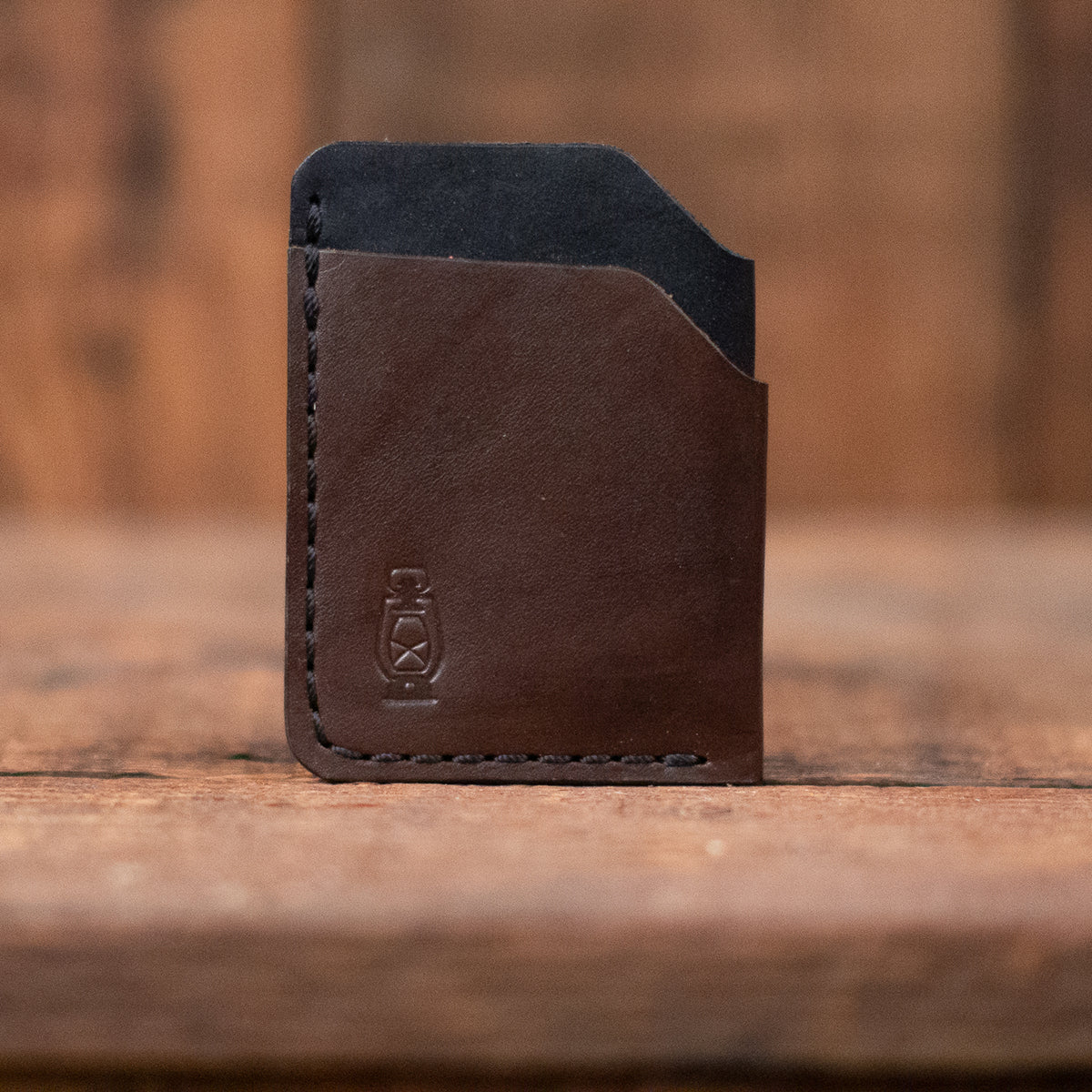 Rustler Card wallet in chocolate/black by Dark Forest
