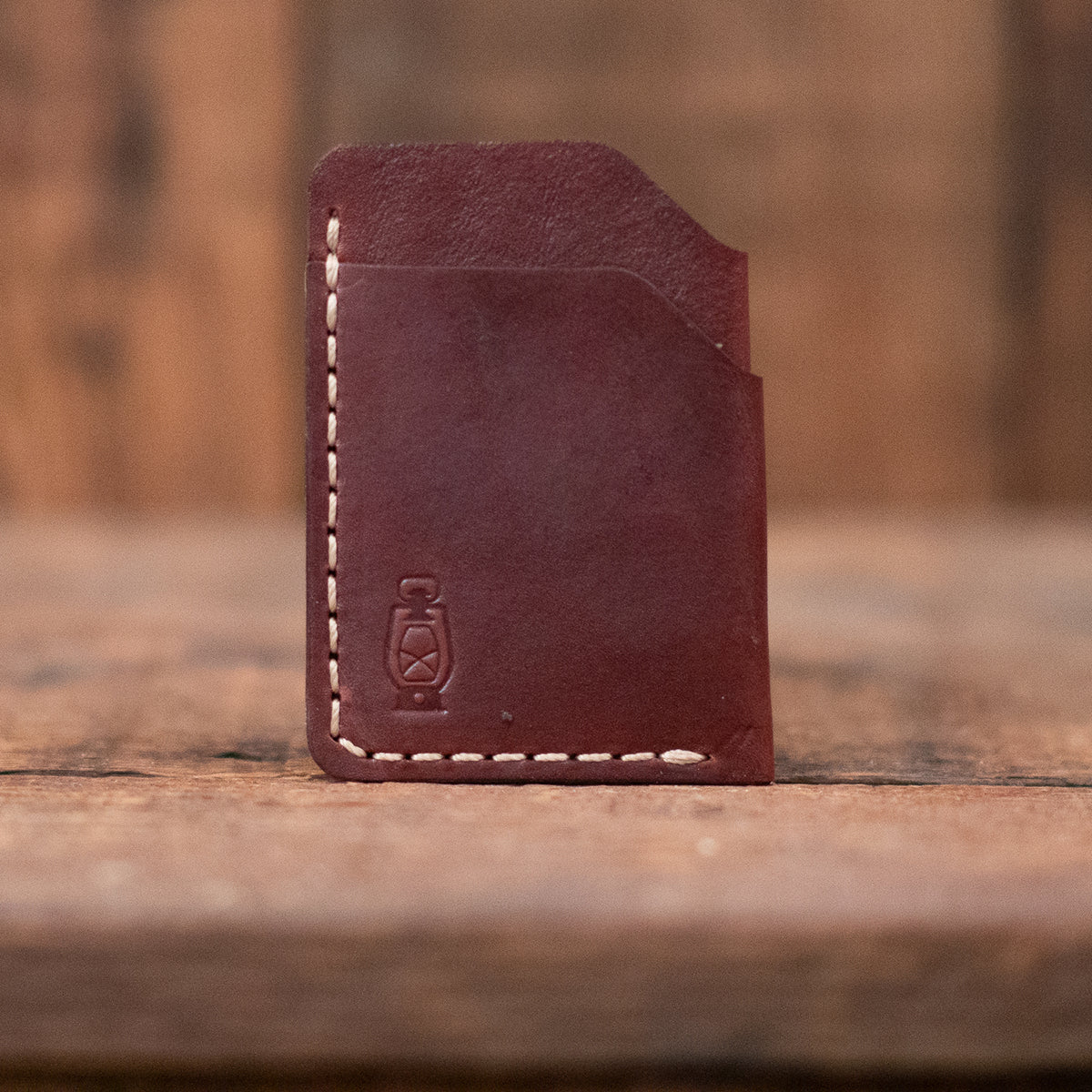 Rustler Card wallet in mahogany by Dark Forest