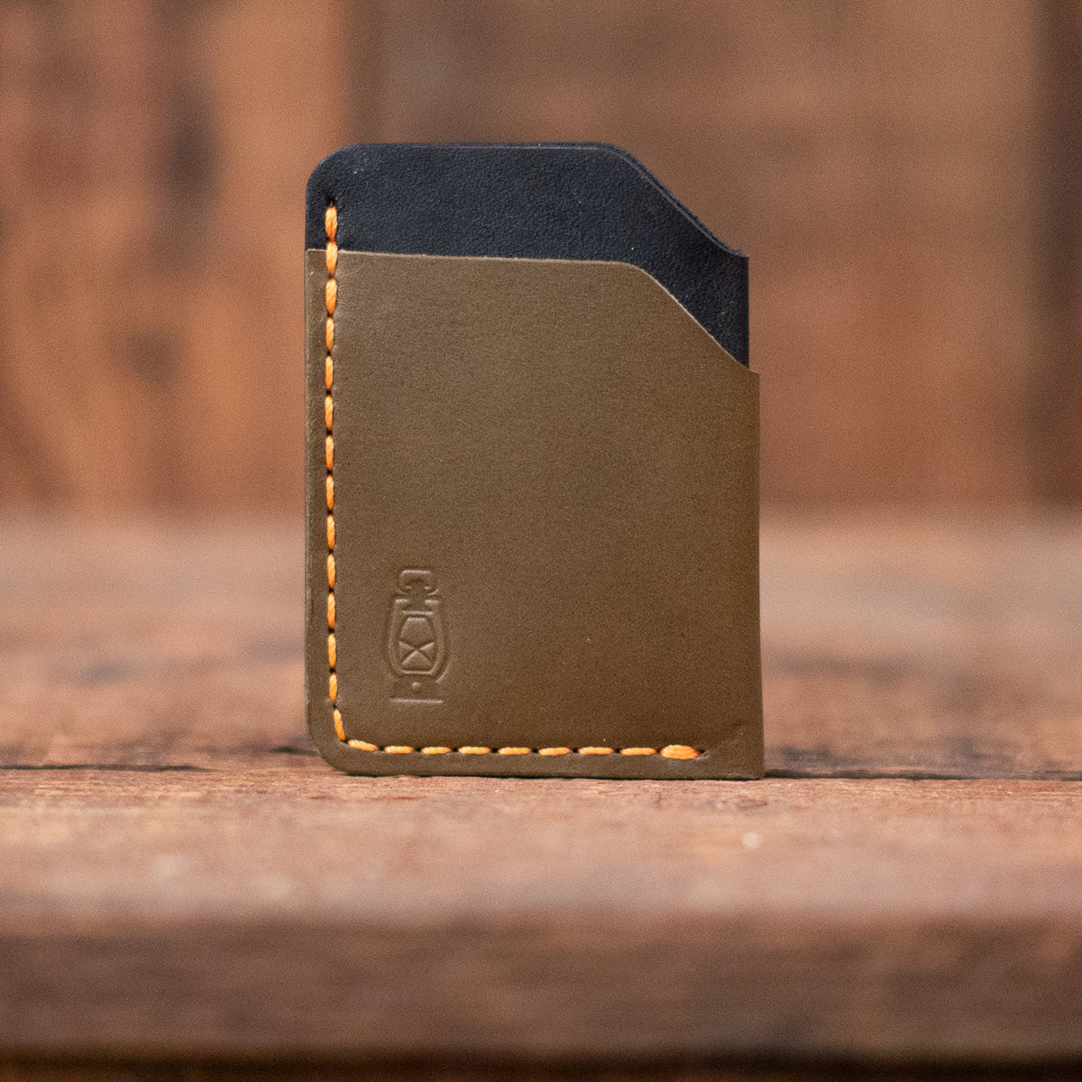 Rustler Card wallet in olive/black by Dark Forest
