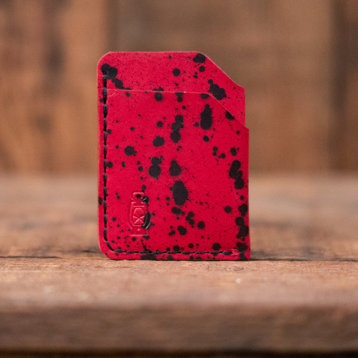 Rustler Card wallet in red splatter by Dark Forest
