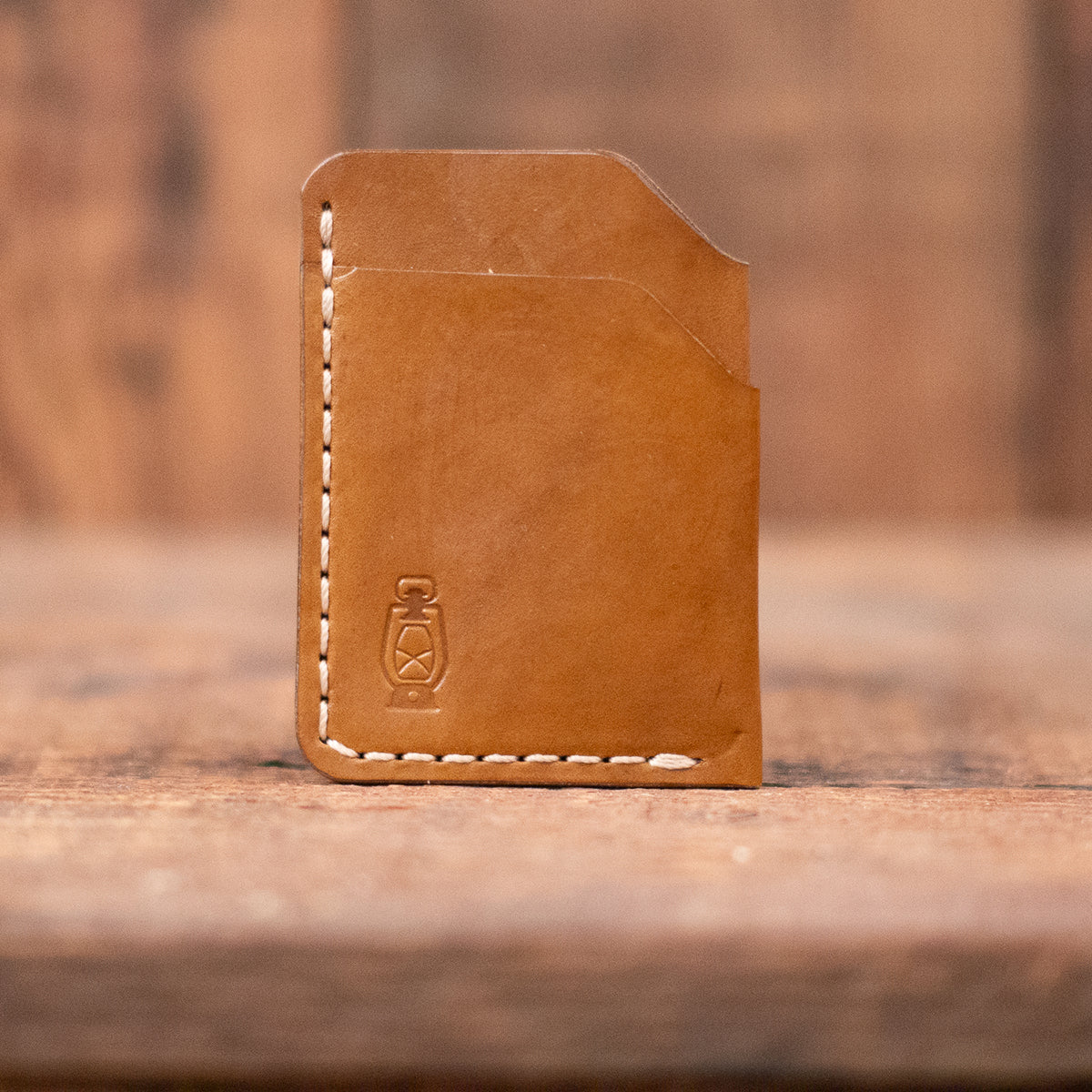 Rustler Card wallet in walnut by Dark Forest