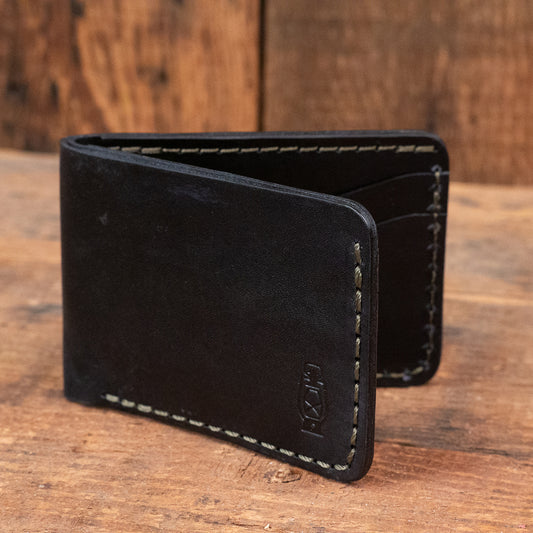 Wrangler No.6  Wallet in Black by Dark Forest