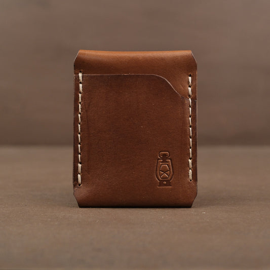 brown leather money clip wallet made in usa