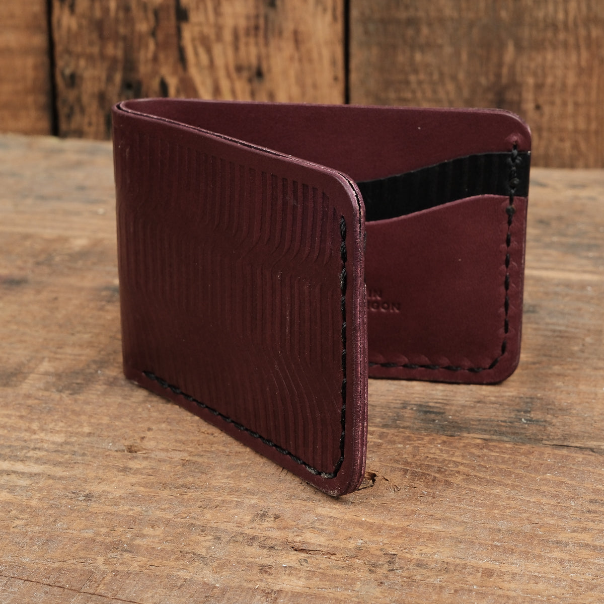 Shop limited edition leather wallets handmade in Portland, Oregon