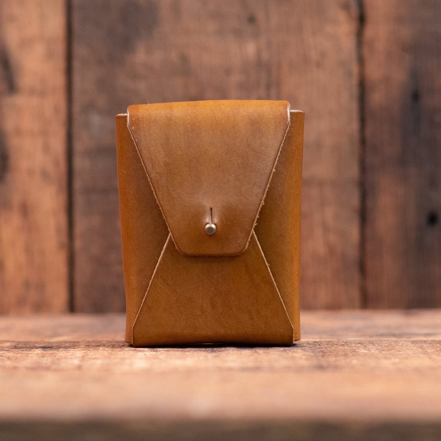 Leather Playing Card Case in walnut leather by Dark Forest