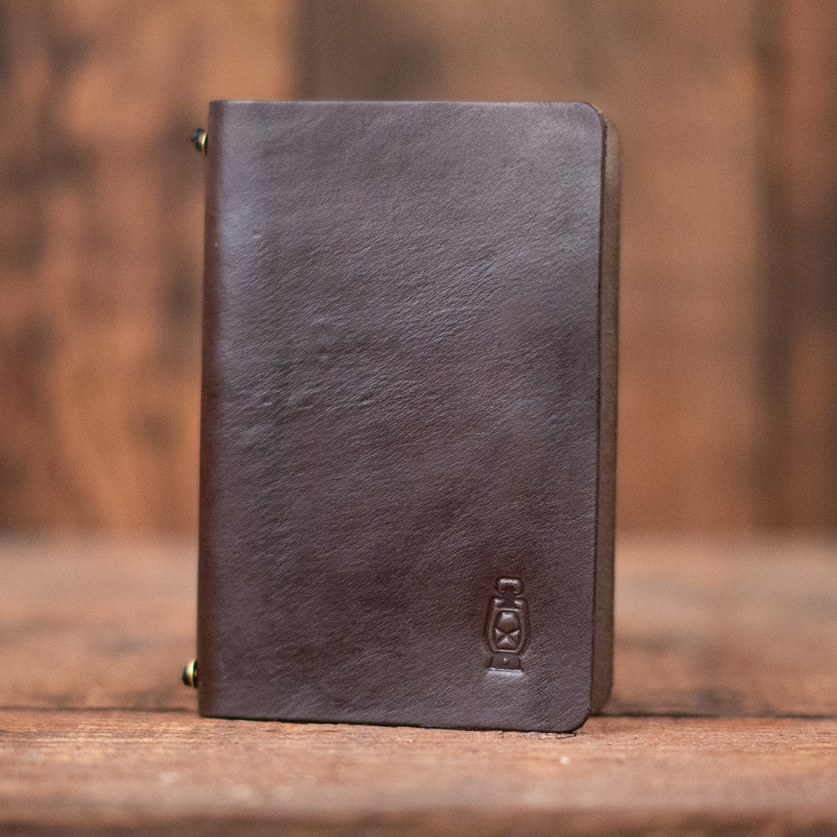 Edwin stitch-less Wallet in chocolate by Dark Forest
