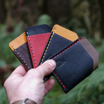 handmade leather card holder made in portland oregon