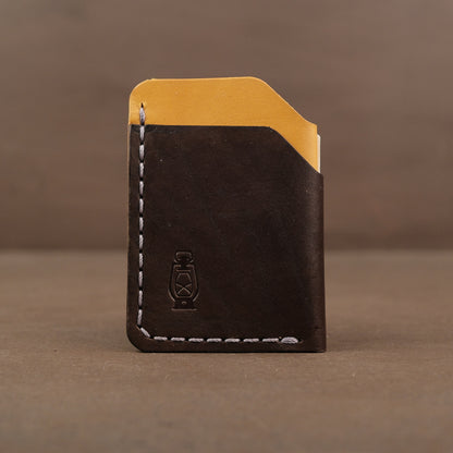 handcrafted leather card wallet made in usa out of full grain leather